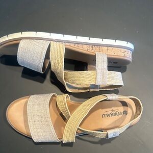 Makalu Beige Canvas Strappy Sandals - Comfortable Everyday Women’s Shoes